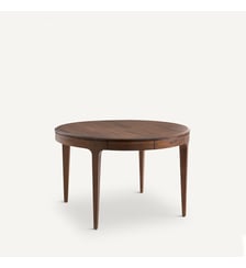 Table ronde extensible, noyer et plaqué AM.PM