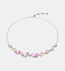 Collier Gema, Métal rhodié Swarovski