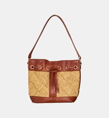 Sac Seau En Cuir Et Raphia Lucien Maison 123