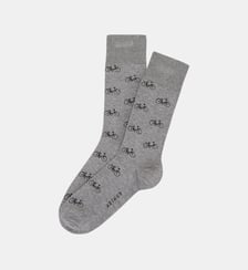 Chaussettes en fil d'écosse - Vélo Gris Arthur