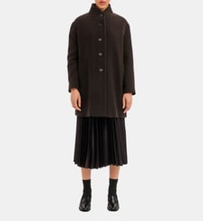Manteau droit à col montant - ASTY Pablo