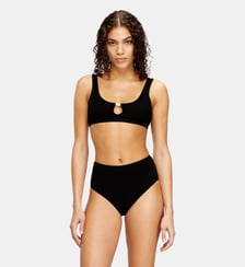 Brassière en coton côtelé avec bijou Oval D Diesel