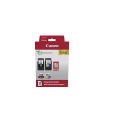 Cartouche d'encre Pack de 2 Originales PG-560/CL-561 Noir et Couleur + Papier - 3713C006 Canon