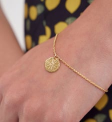 Bracelet Lutèce motif Soleil plaqué or Ines de la Fressange Paris