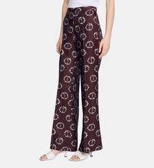 Pantalon fluide à imprimé fleuri Sandro