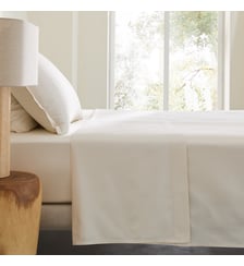 Drap plat en satin de coton lavé 200 fils AM.PM