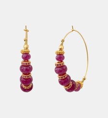 Boucles d'oreilles créoles   doré à l'or fin - Avola Satellite