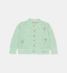 Cardigan ajouré avec broderie florale Marni