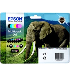 Cartouche d'encre T2428 N/C/M/J/CC/MC Série Eléphant Epson