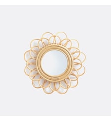 Miroir rotin forme fleur double Ø36 cm La Redoute Interieurs