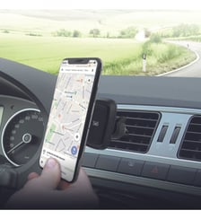 Support smartphone pour grille d'aération carbone noir TNB