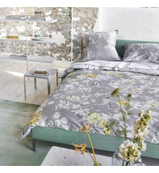 Housse de couette imprimée en satin de coton, PONTOISE PLATINIUM Designers Guild