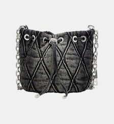 Charm-D S-Mini sac seau en denim matelassé traité Diesel