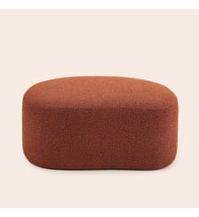 Pouf  Revêtement bouclette à l'aspect laineux Madura
