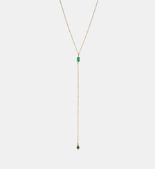 Collier cravate longue venus agate verte Caroline Najman