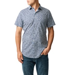 Chemise slim florale en coton à manches courtes Bentham Rodd & Gunn