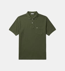 Polo manches courtes en coton gaufré Serge Blanco
