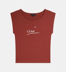 t-shirt Source en jersey de coton gris Agnès b.