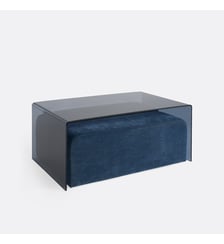 Table basse, plateau en verre trempé, et ses 2 bancs La Redoute Interieurs