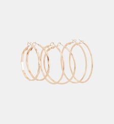Set x3 paires de créoles dorées Balaboosté