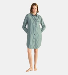 Chemise de nuit col classique en popeline de coton, Essentiel Fantaisie Laurence Tavernier
