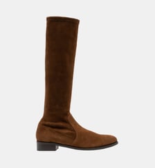 Rivas - Bottes En Cuir Veau Stretch Cognac Parallèle