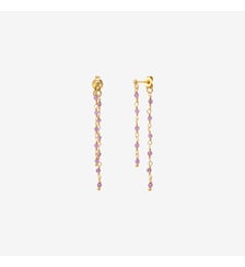Boucles d'oreilles dorées double tourmaline - roxane Caroline Najman