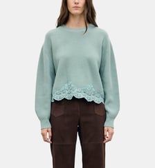 Pull ample en laine et dentelle - RIVIERA Gerard Darel