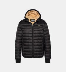Doudoune à capuche ultra légère doublée polaire Schott