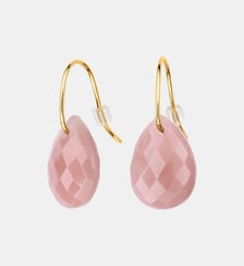 Boucles d'oreilles, quartz guava, or jaune Morganne Bello