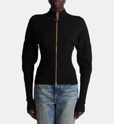 Cardigan zippé en maille Balmain