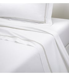 Drap plat en percale de coton Yves Delorme