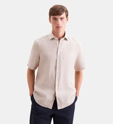 Chemise en lin 1/2 Shaped Col Kent Seidensticker