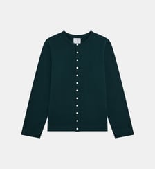 Cardigan pressions en molleton de coton Agnès b.