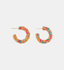 Créoles perles de rocailles multicolores Balaboosté