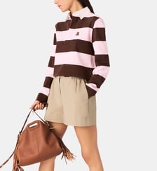 Sweatshirt polo à rayures Maje