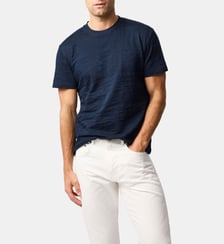 T-shirt slim en coton et lycra manches courtes Leith Valley Rodd & Gunn
