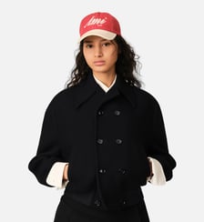 Bomber court double boutonnage en laine AMI Paris