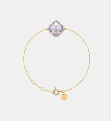 Bracelet, améthyste rose, diamants, or jaune Morganne Bello