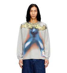 T-shirt en coton avec imprimé numérique Diesel