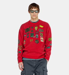 Pull en laine avec patchs imprimés Diesel