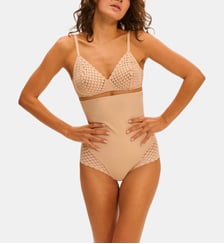 Gaine sculptante microfibre et dentelle Simone Pérèle