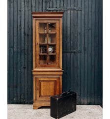 Grande vitrine en bois clair Victoria N°147- Produit chiné Debongout