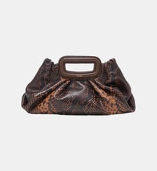 Milpli mini en cuir embossé Maje