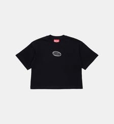 T-shirt en jersey ample avec logo Oval D Diesel Kids