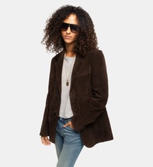 Blazer Vanille Cuir Suede Zadig&Voltaire