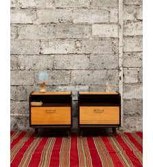 Paire de chevets bicolore Maïa N°1542- Produit chiné Debongout