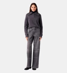 Jean large strassé Maje