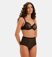 Soutien-gorge avec armatures moulé décolleté plongeant - Noir Simone Pérèle