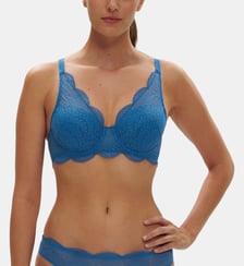 Soutien-gorge décolleté carré en spacer 3D - Bleu Myosotis Simone Pérèle